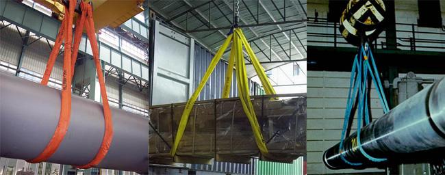 Ứng dụng dây cáp vải cẩu hàng bản tròn