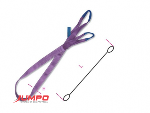 Dây cáp vải cẩu hàng 1 tấn bản dẹp 2 đầu mắt