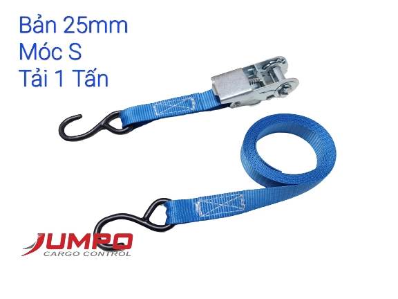 Dây chằng hàng 25mm móc S 1000kg Dây chằng hàng 25mm móc S 1000kg