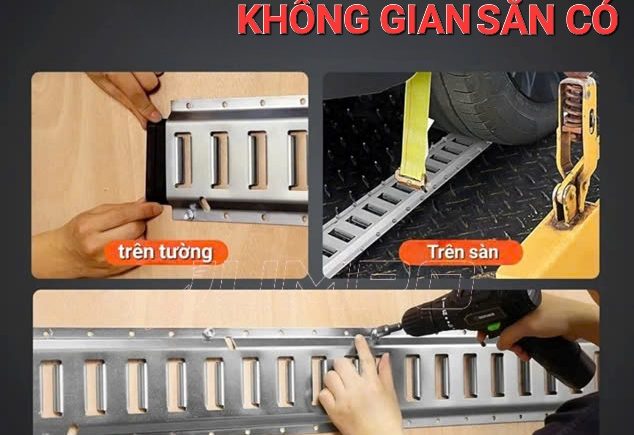 Cách lắp đặt thanh ray E-track