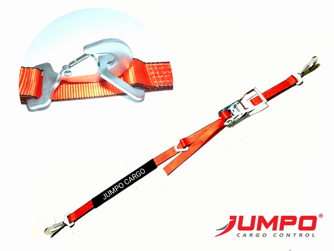 Dây chằng hàng móc Twist snap hook bản 50mm BS5000kg và khoen tam giác Dây chằng hàng móc Twist snap hook bản 50mm BS5000kg và khoen tam giác