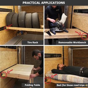Ứng dụng e-track làm kệ tầng, gường tầng tối ưu không gian